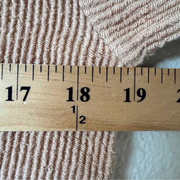 Reformation Tan Ribbed Short Sleeve Sweater Dress Womens S Channing Mini Preppy - Picture 9 of 10